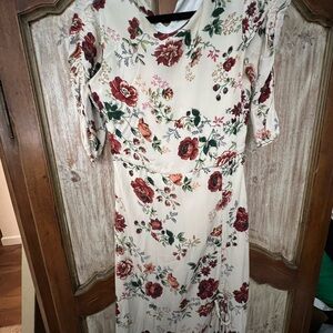 Maje Red Sheath Dress with Flutter Sleeves